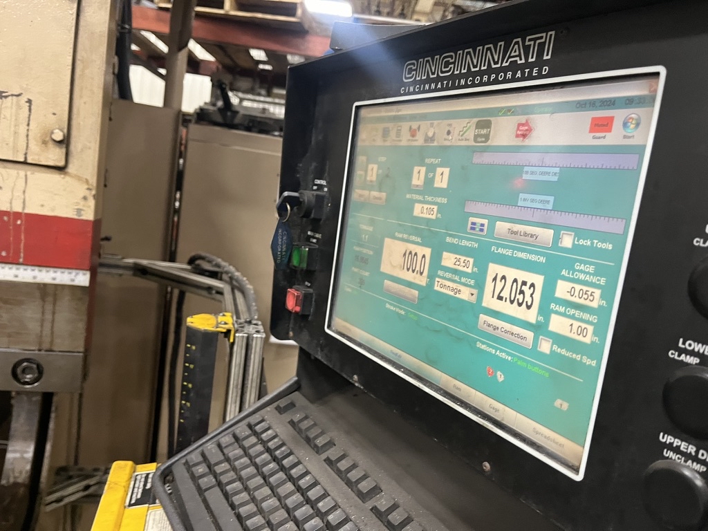 175 Ton X 12’ Cincinnati Model 176A8 Autoform CNC Hydraulic Press Brake